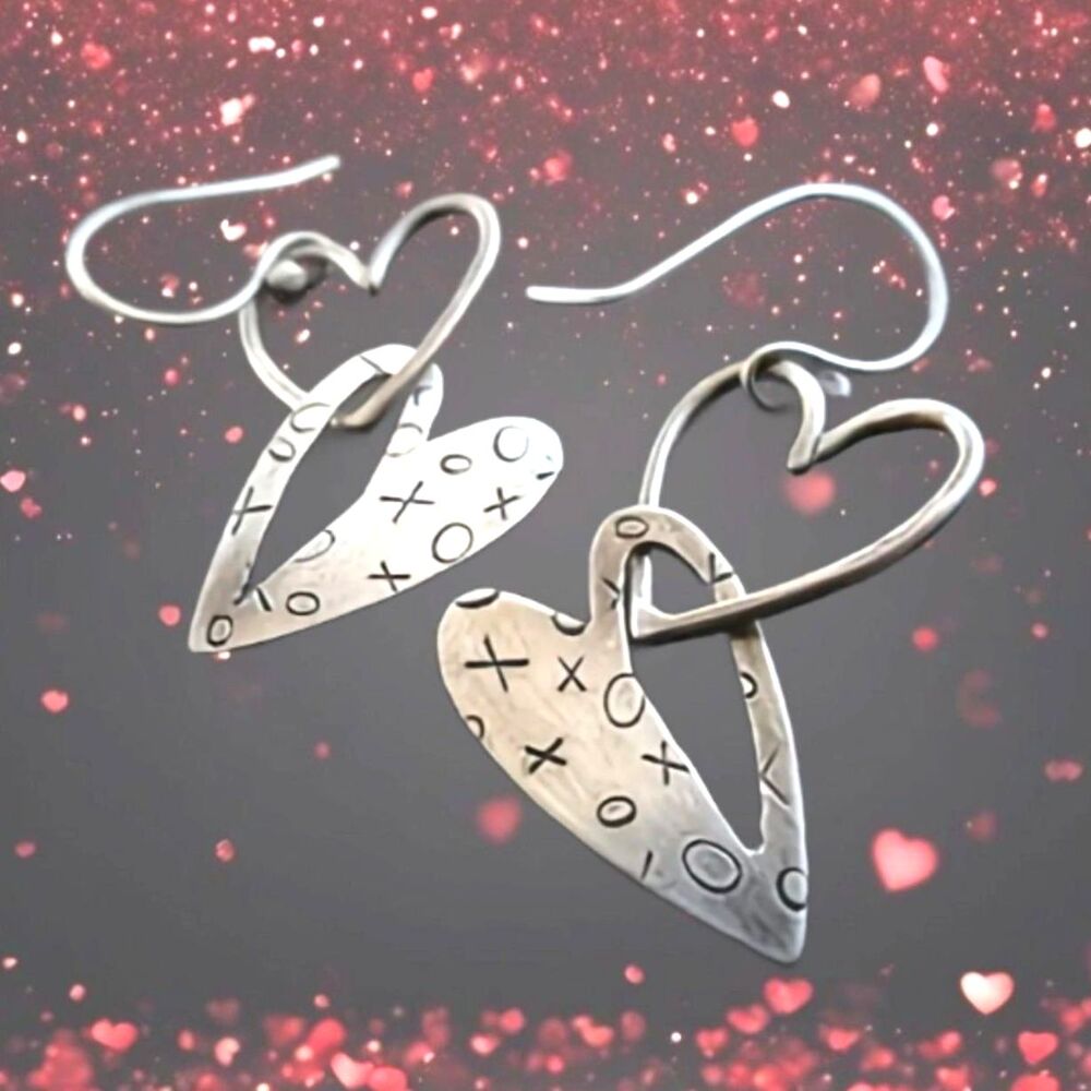 Double Open Heart Earrings XOXO  It's all About LOVE